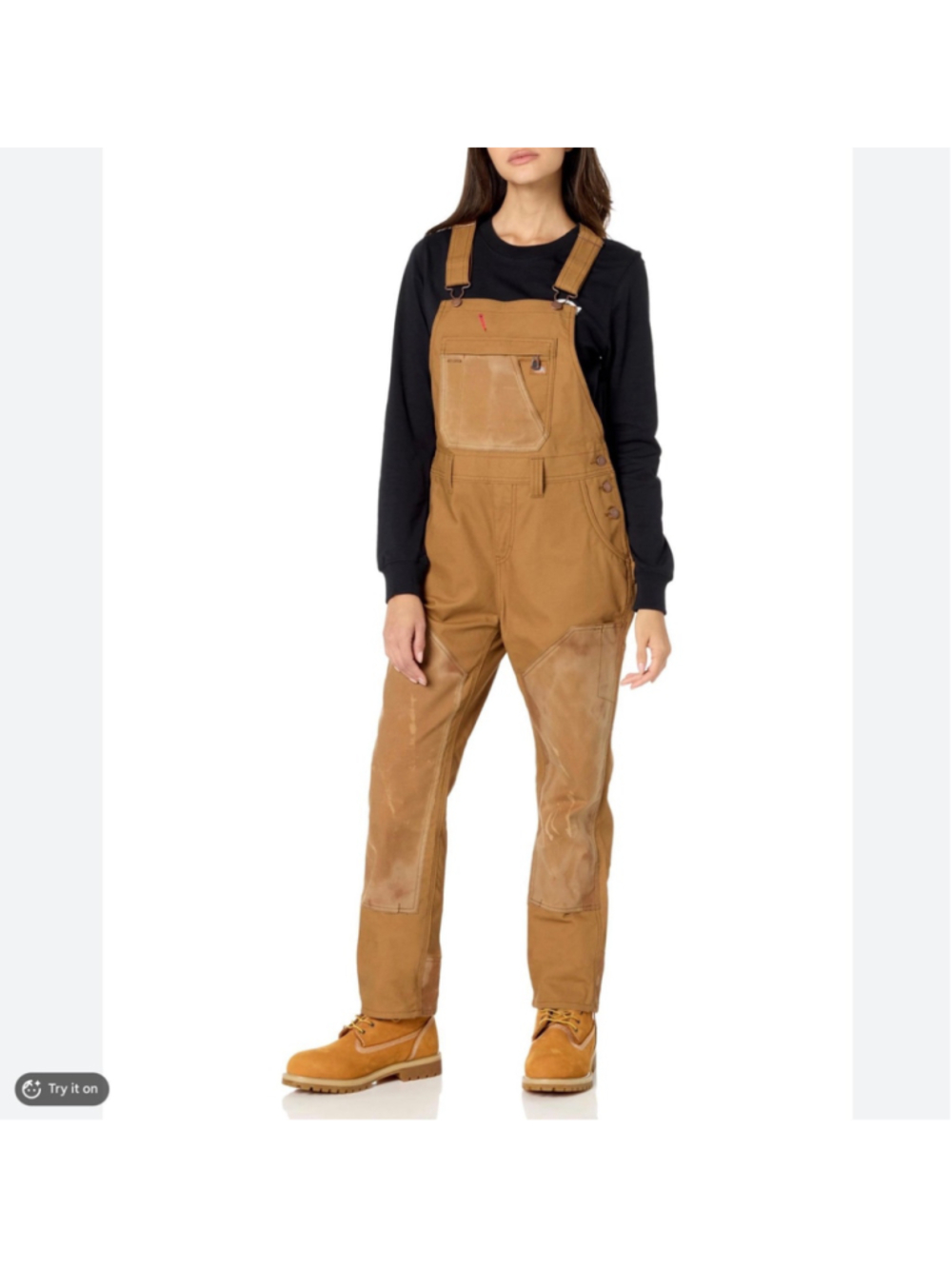 NWT Dickies Womens Women’s Relaxed Fit Waxed Canvas Bib Overalls BIBS